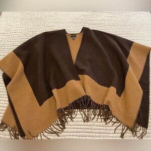 RG & Bo e Wool Blend Poncho Shawl Double Sided